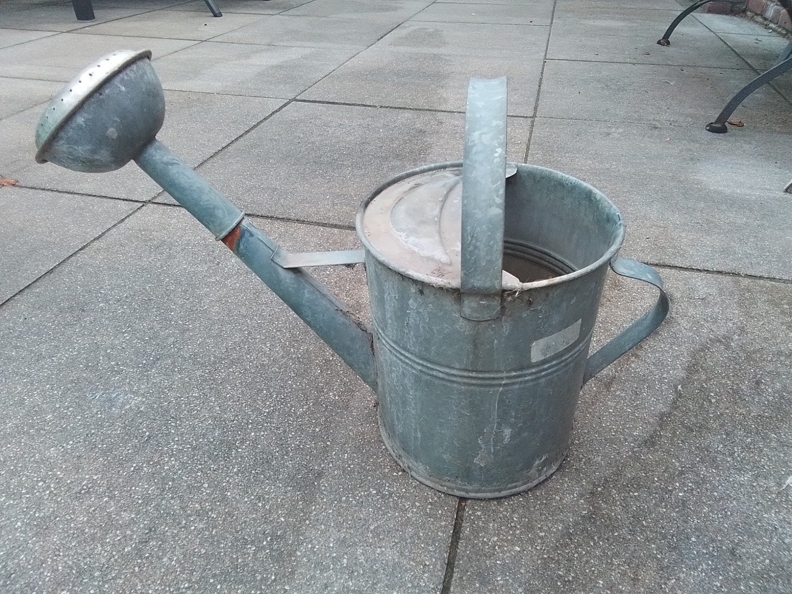 geiter zink 21 cm hoog Doorsnee 19 cm, Ophalen of Verzenden, Gebruikt, Metaal