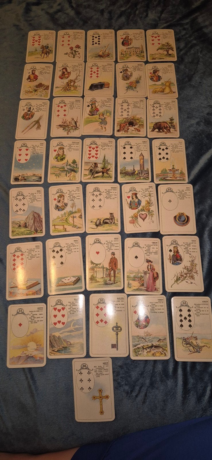 Vintage Lenormand Kaarten Deck - Compleet met doosje, Ophalen of Verzenden, Zo goed als nieuw, Tarot of Kaarten leggen, Overige typen