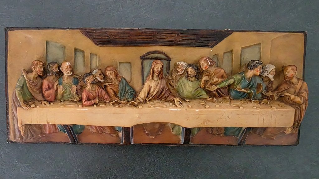 Vintage Wandreliëf "Het Laatste Avondmaal", Ophalen of Verzenden