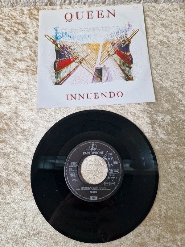 Queen Innuendo 7” Vinyl Single 1991 EU Persing, Cd's en Dvd's, Vinyl Singles, Ophalen of Verzenden, Gebruikt, Pop