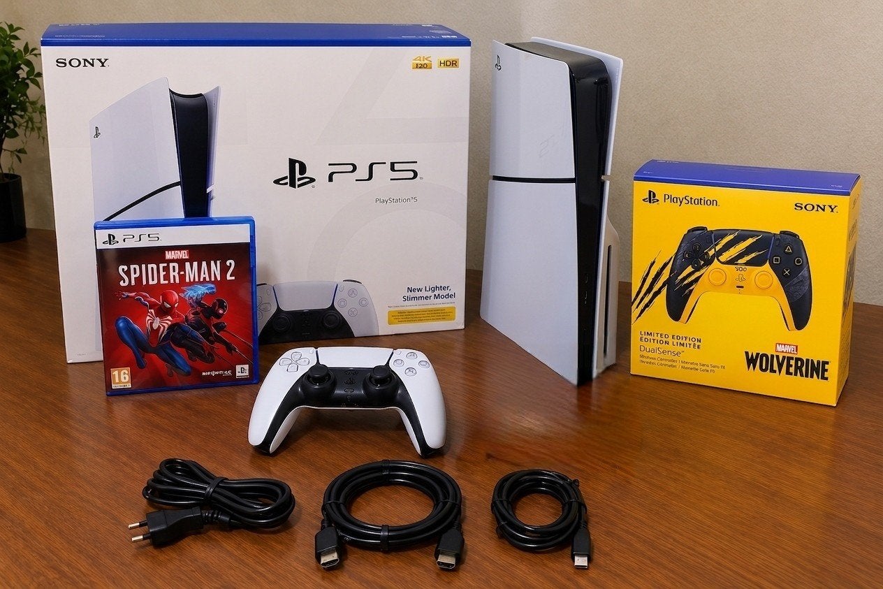 PS5 Slim Disc 1TB met Limited Edition Wolverine Controller, Ophalen of Verzenden, Zo goed als nieuw