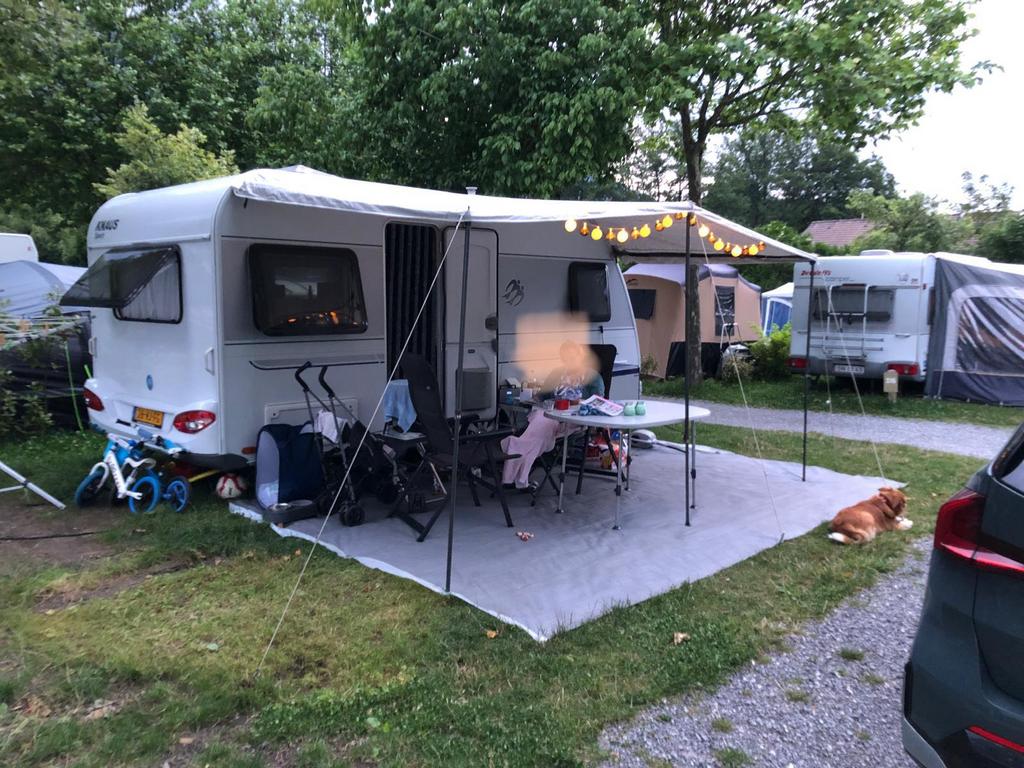 Mooie caravanluifel met carbon frame, Caravans en Kamperen, Voortenten en Luifels, Ophalen, Zo goed als nieuw