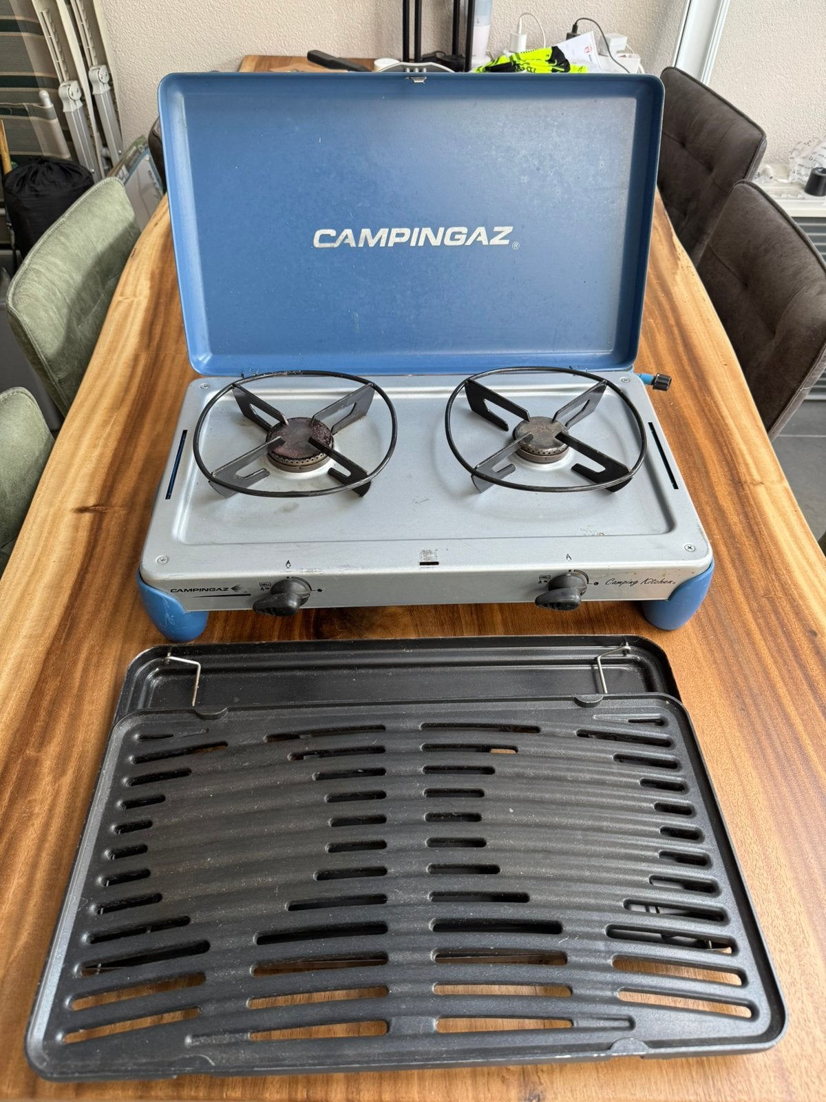 Campingaz kooktoestel met grillplaat, Caravans en Kamperen, Kampeeraccessoires, Gebruikt, Ophalen of Verzenden