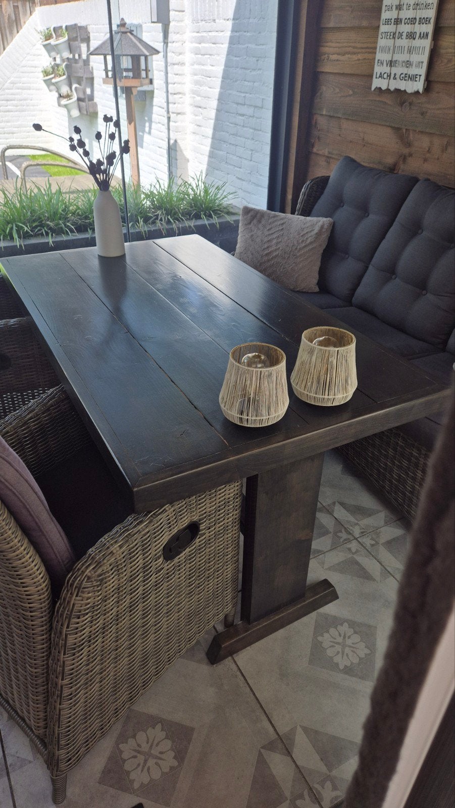 Tuintafel, Tuin en Terras, Ophalen, Gebruikt, Hout