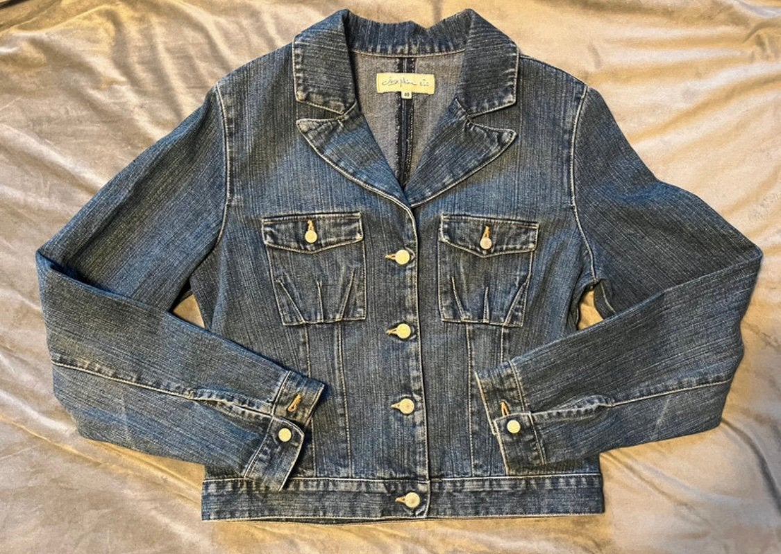 Vintage Y2K Josephine & Co denim blazer 40 blauw spijkerjas, Kleding | Dames, Maat 38/40 (M), Blauw, Ophalen of Verzenden, Zo goed als nieuw
