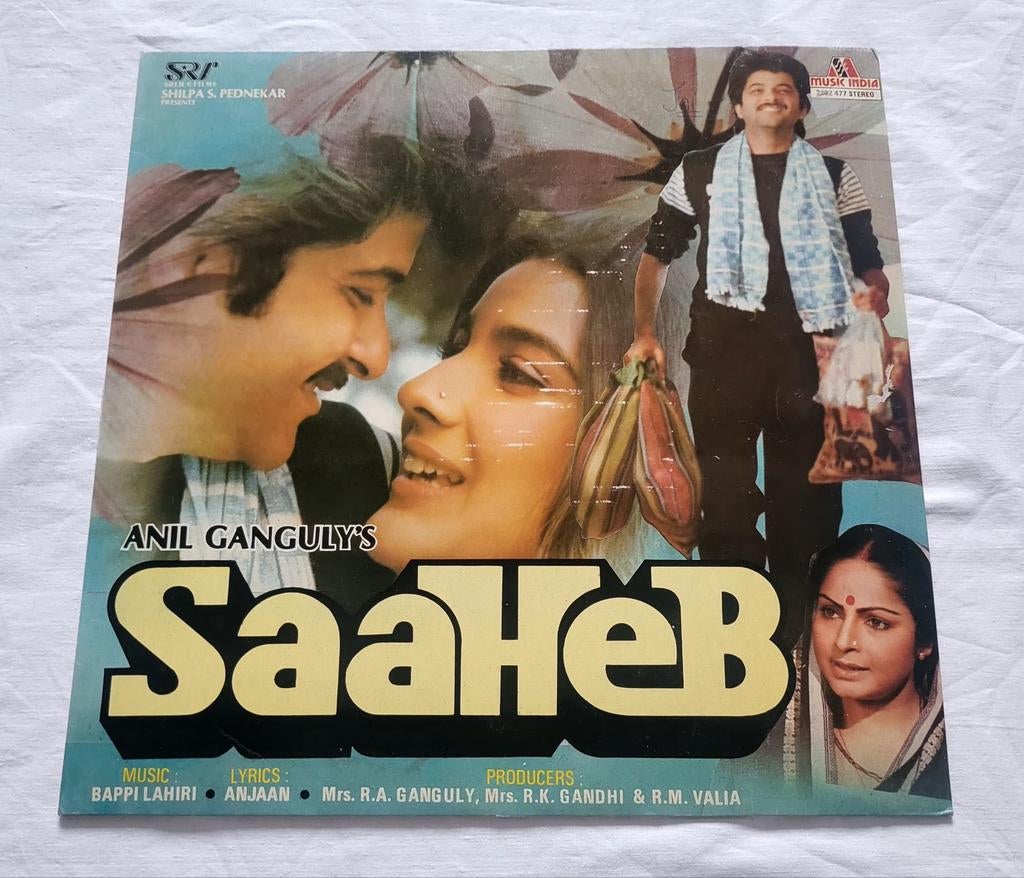 Bollywood LP Saaheb (1985) - Krasvrij, Uitstekende Staat, Ophalen of Verzenden