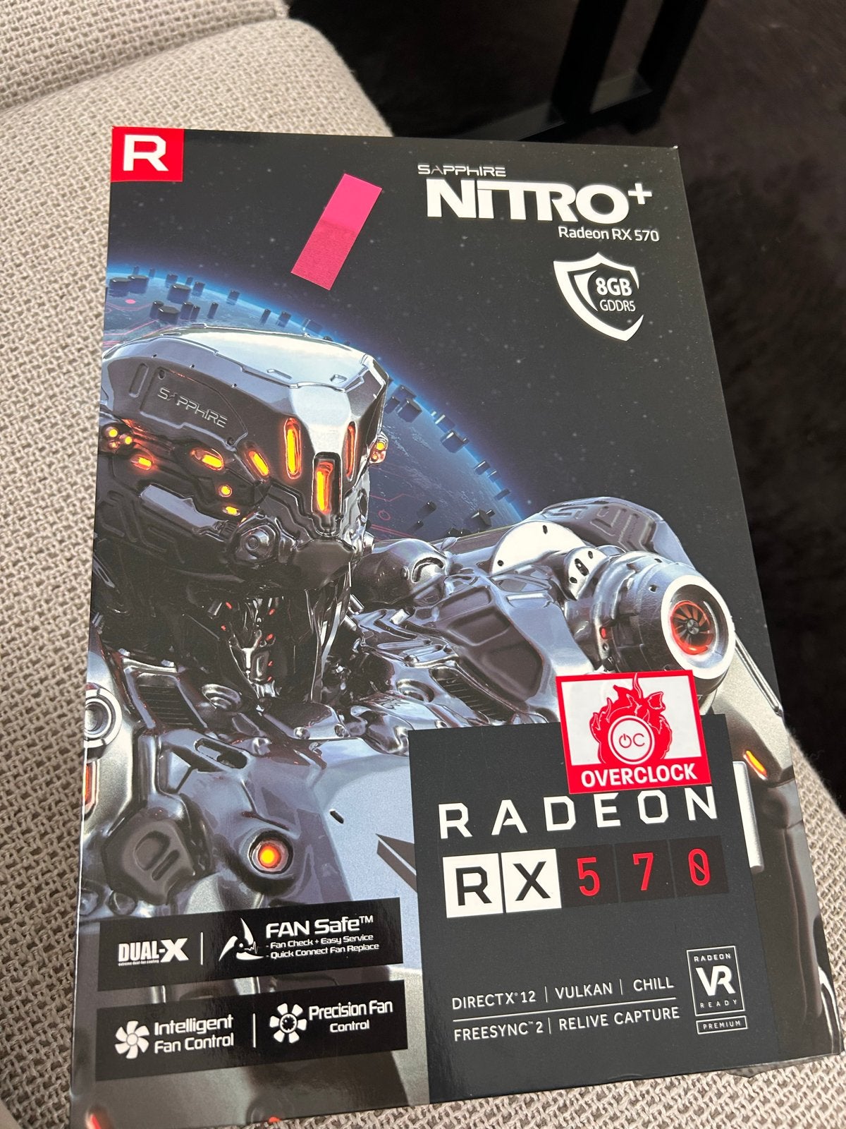 Sapphire Nitro+ Radeon RX 570 8GB GDDR5 Videokaart, PCI-Express 3, Gebruikt, HDMI, Ophalen of Verzenden