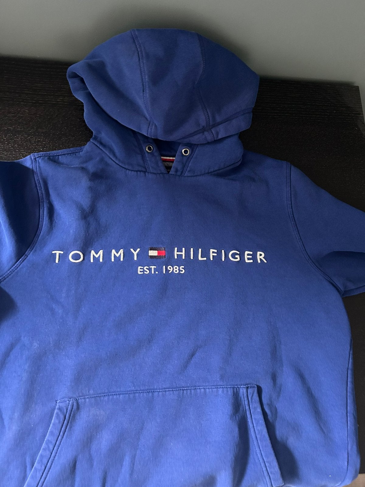 Tommy hilfiger hoodie maat m, Ophalen of Verzenden, Zo goed als nieuw, Maat 48/50 (M), Blauw