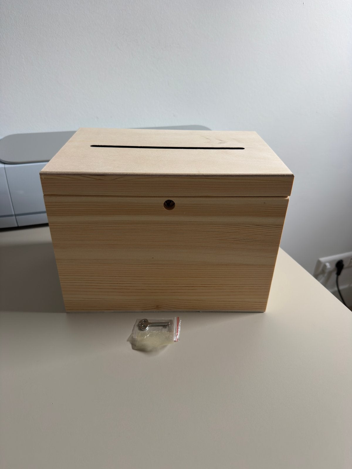 Houten enveloppendoos met slot, Ophalen of Verzenden, Nieuw, Minder dan 50 cm