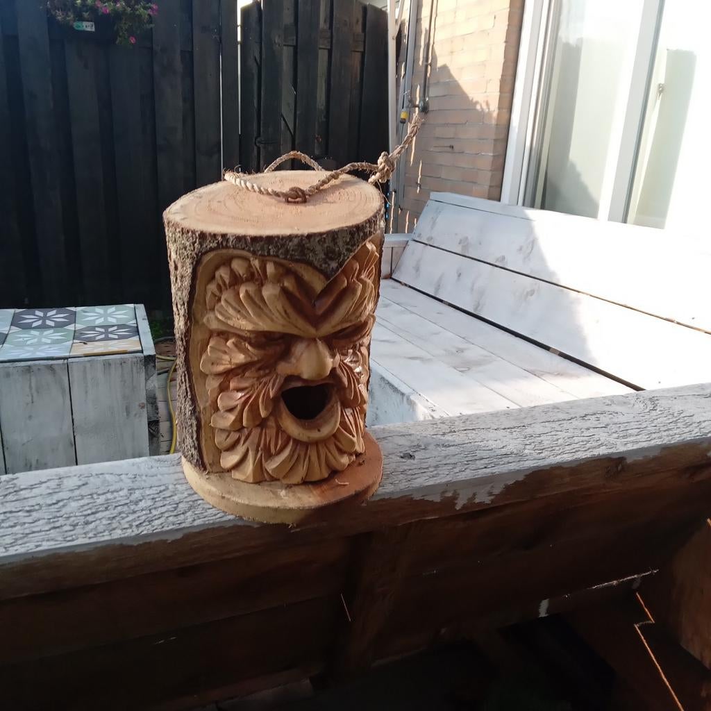 Bosgeest Vogelvoederbak - Handgesneden Hout, Tuin en Terras, Ophalen, Nieuw