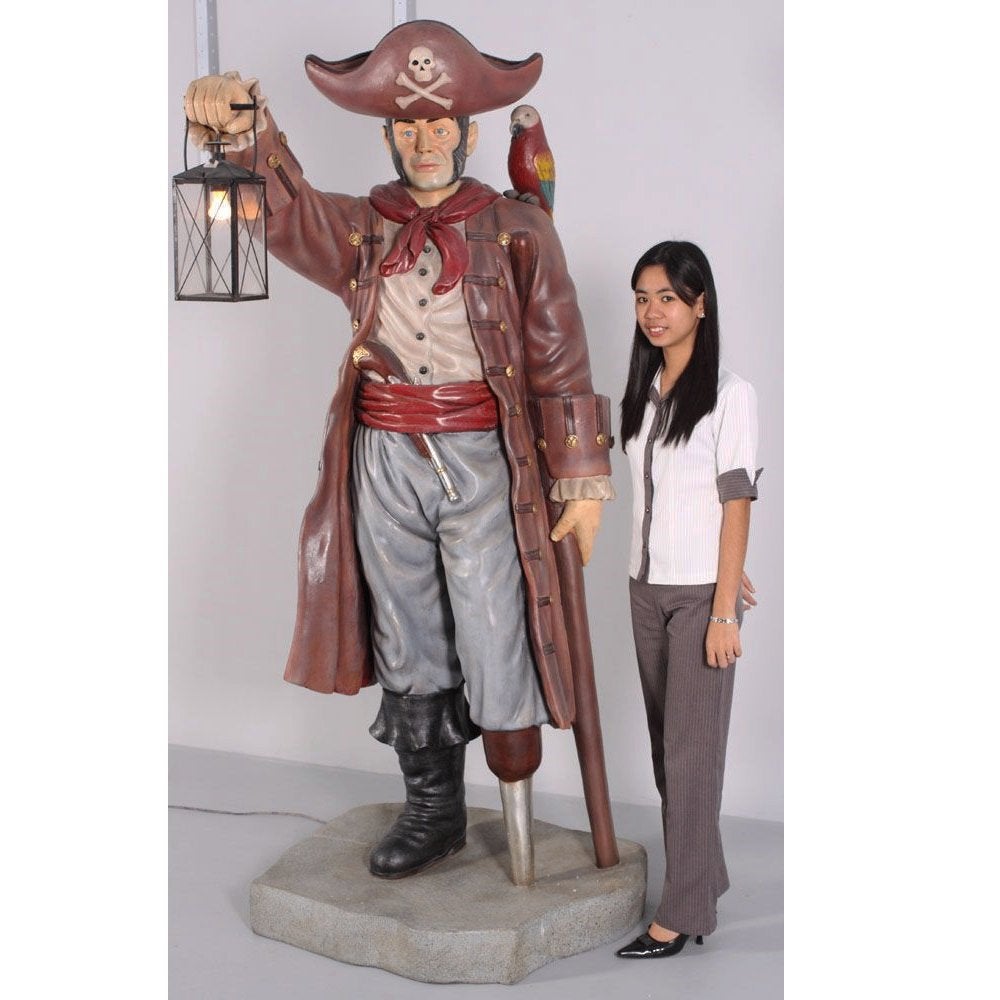 Pirate with Lantern 6ft – Piraat beeld Hoogte 218 cm, Ophalen, Nieuw