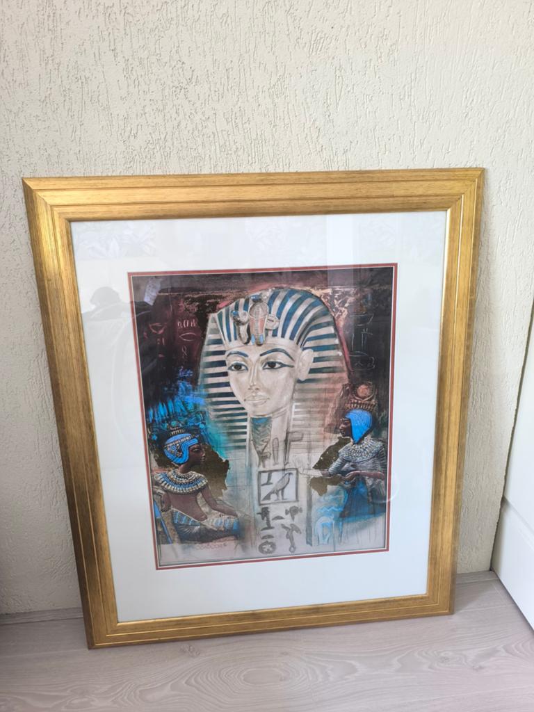 Schilderij Egyptische farao, Ophalen of Verzenden