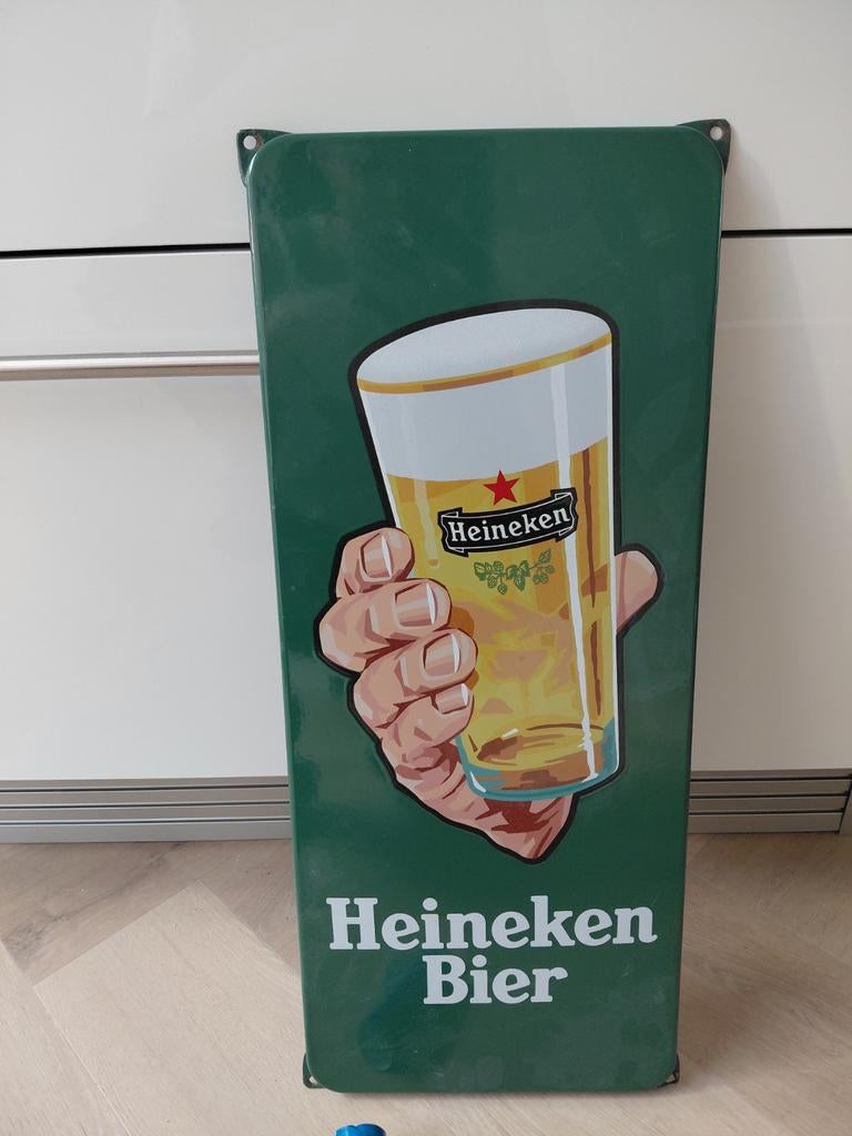 Emaille reclamebord te koop/ruil, Verzamelen, Biermerken, Ophalen of Verzenden, Gebruikt, Reclamebord, Plaat of Schild, Overige merken