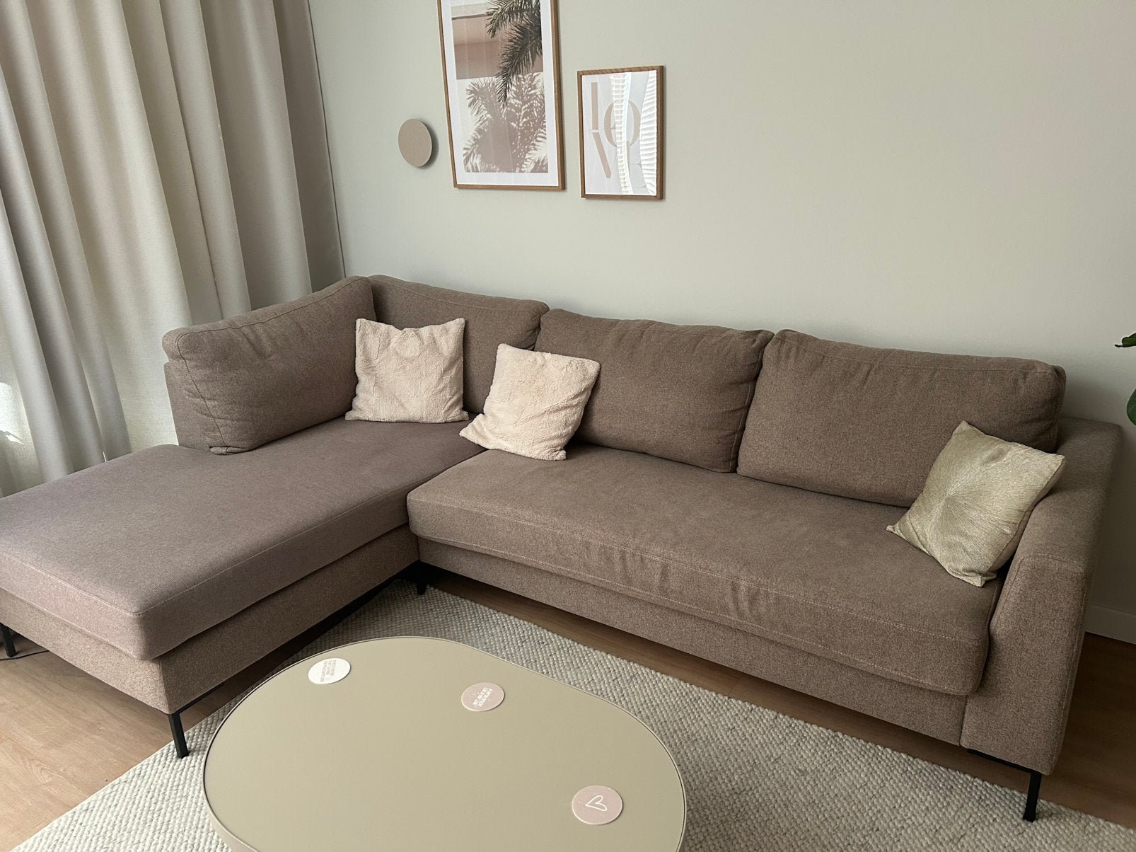 Bank bed aangeboden, Ophalen, Gebruikt, Stof, Moderne stijl, gevlochten stof taupe