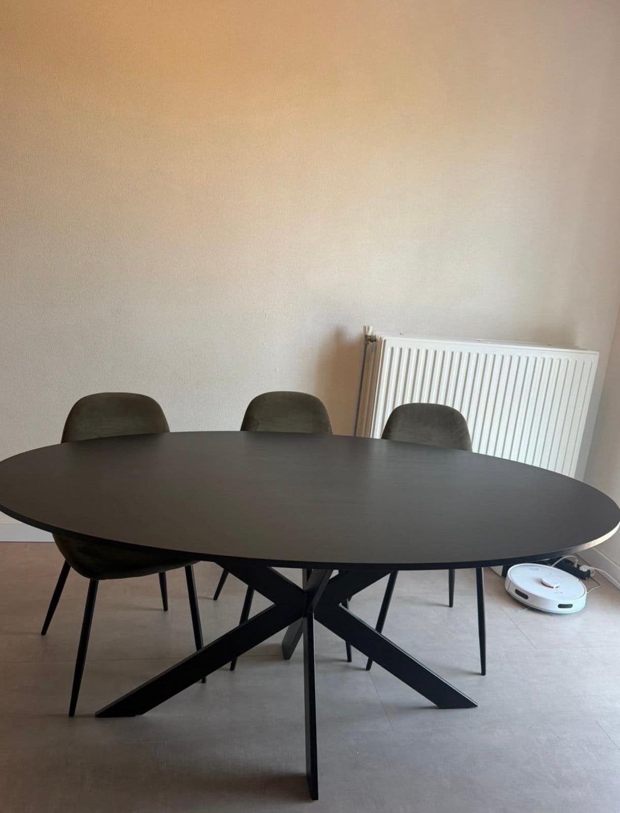 Eiken eettafel, Ophalen, Gebruikt, Eikenhout, 50 tot 100 cm
