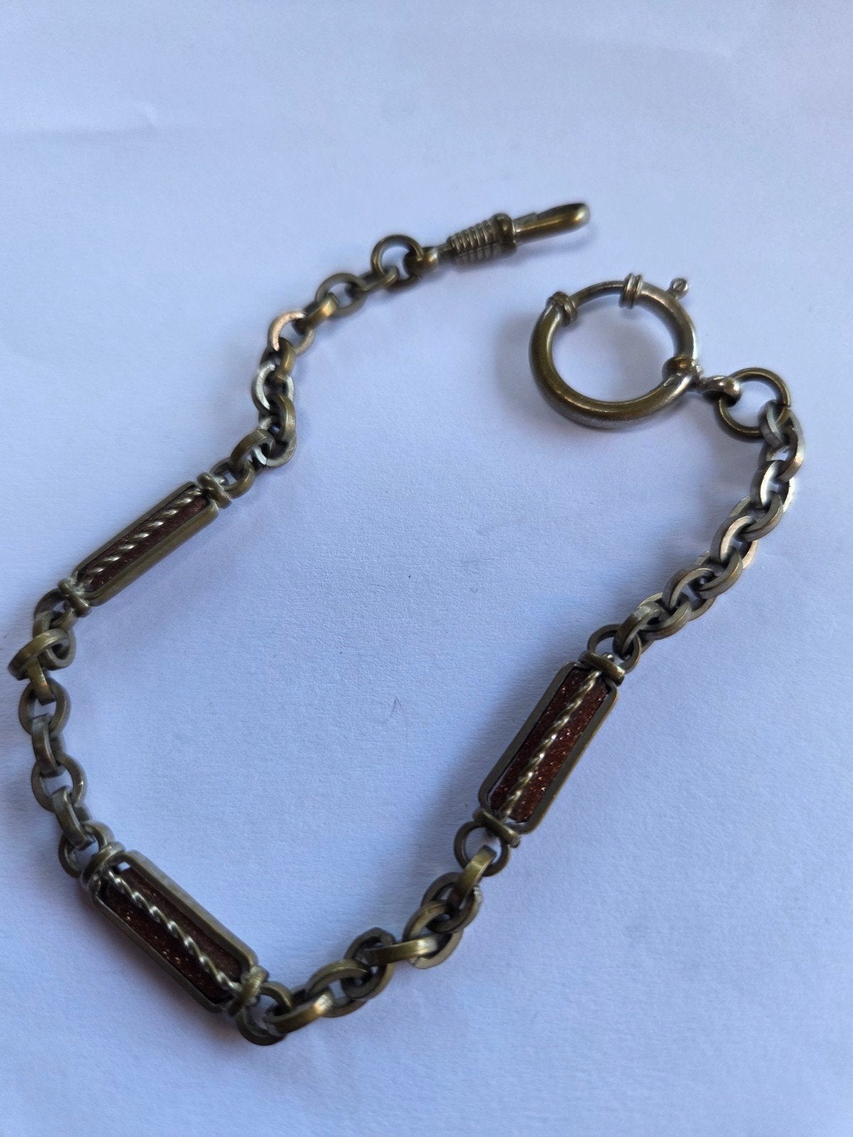 oude victoriaanse zakhorloge ketting, Verzenden, Gebruikt