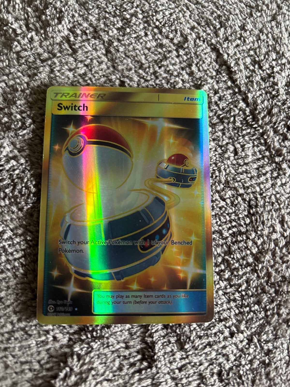 Pokémon TCG Switch Trainer Kaart (Full Art Foil), Ophalen of Verzenden, Zo goed als nieuw, Losse kaart, Foil