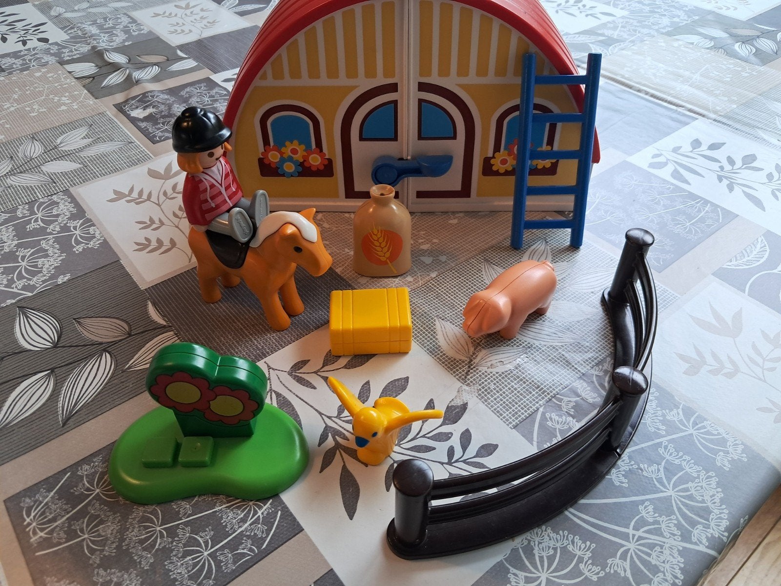 Playmobil 1.2.3 Boerderij meeneemkoffer 6778, Kinderen en Baby's, Gebruikt, Gebouw, Complete set, 1.2.3