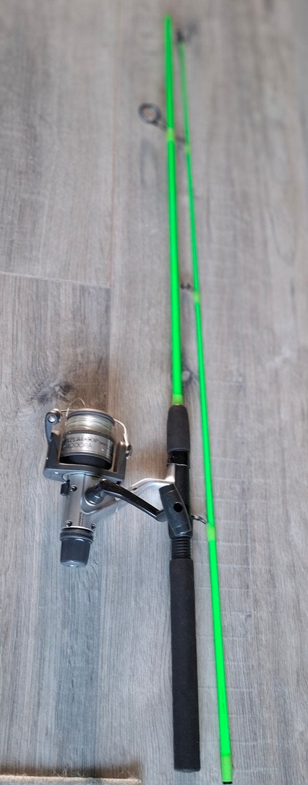 Spinhengel 165 cm met Shimano Hyperloop 4000RA molen, Ophalen, Gebruikt, Complete hengel