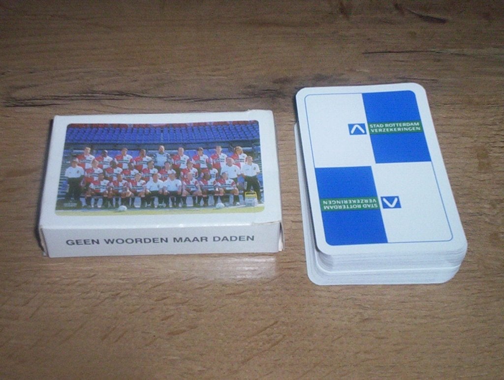 kaartspel feyenoord rotterdam (2) stad rotterdam verzekering, Verzamelen, Ophalen of Verzenden, Zo goed als nieuw, Feyenoord, Overige typen