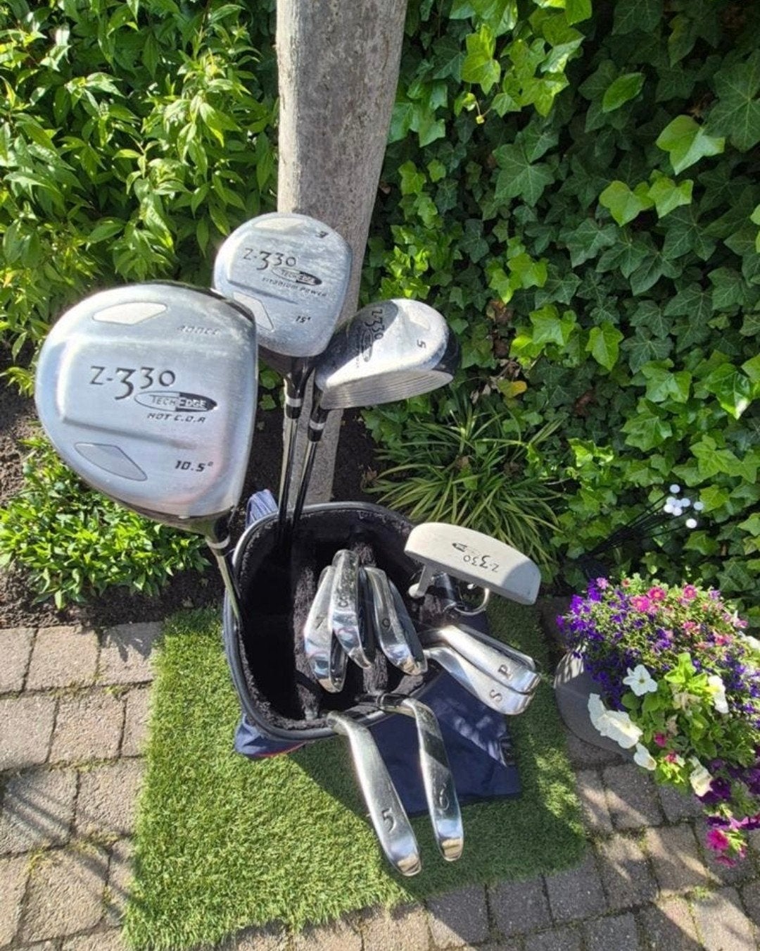Heren golfset min 1 inch met golftas en golftrolley, Sport en Fitness, Golf, Ophalen of Verzenden