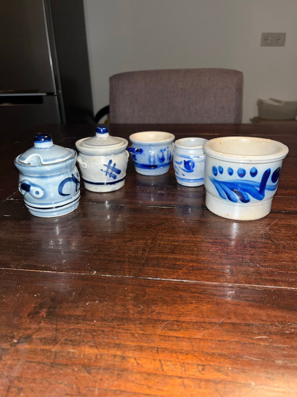 Set van 5 Keulse potjes - Antiek aardewerk, Antiek en Kunst, Ophalen of Verzenden