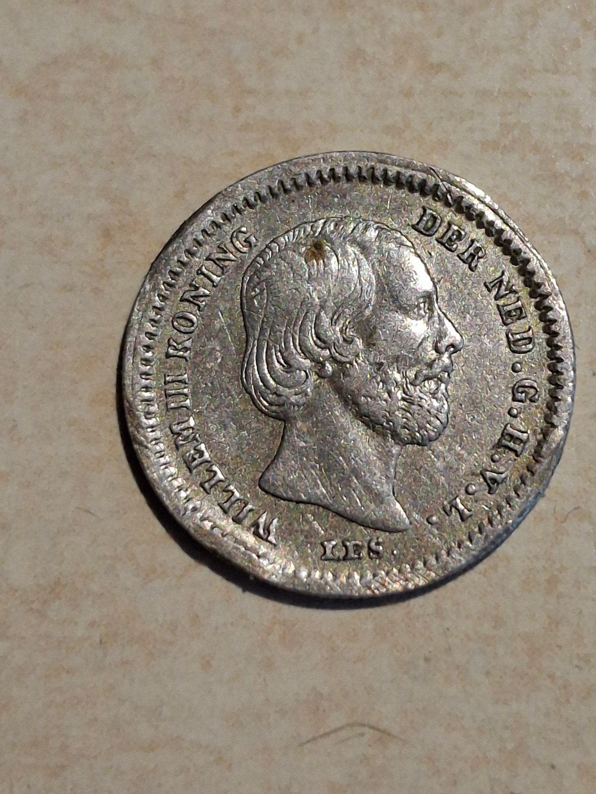 Zilveren 5 cent 1850 Koning Willem III, Ophalen of Verzenden, Koning Willem III