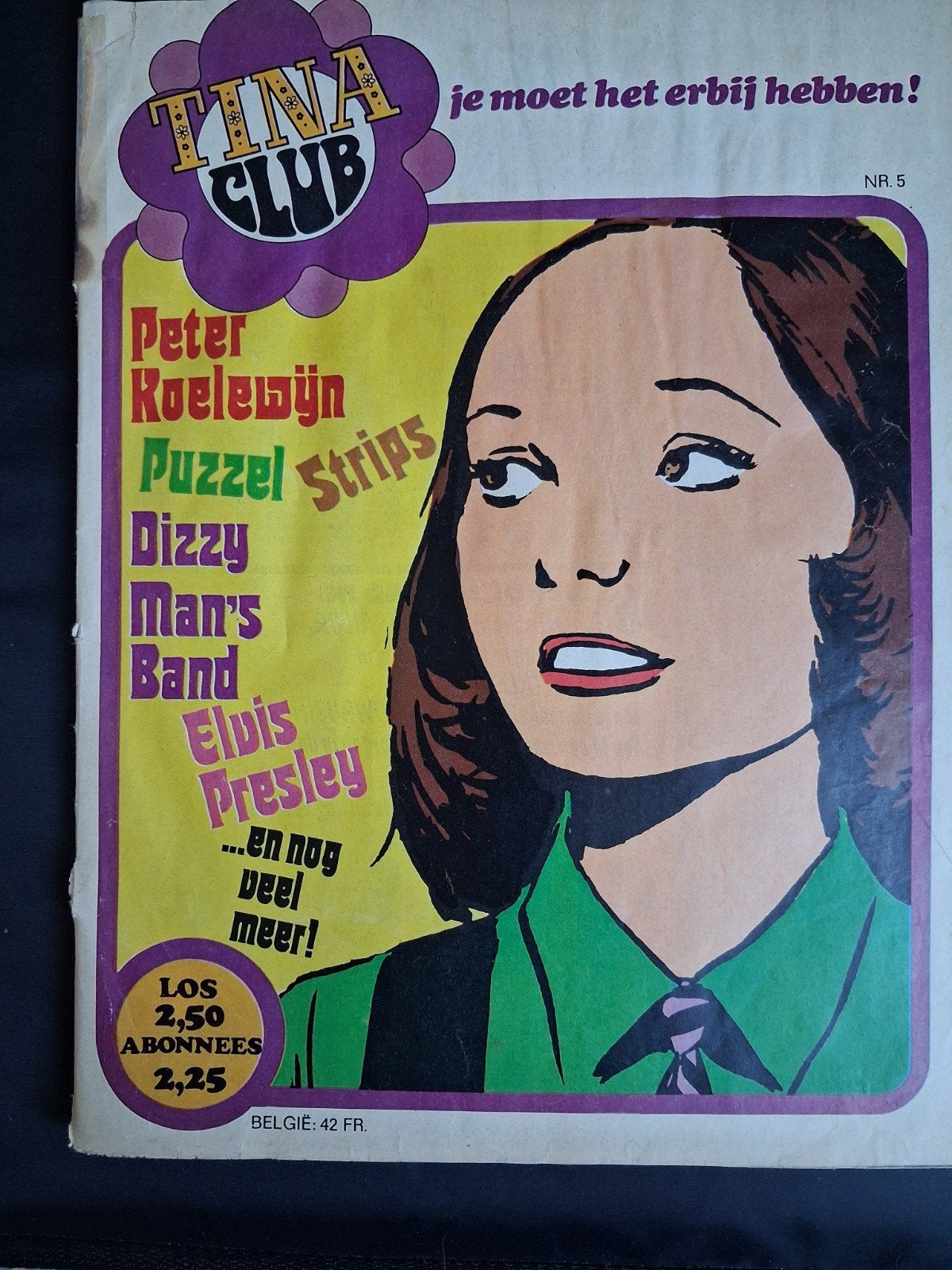 Tina club - nummer 5 - 1975 - Poster Elvis Presley, Ophalen of Verzenden, 1960 tot 1980, Nederland, Tijdschrift