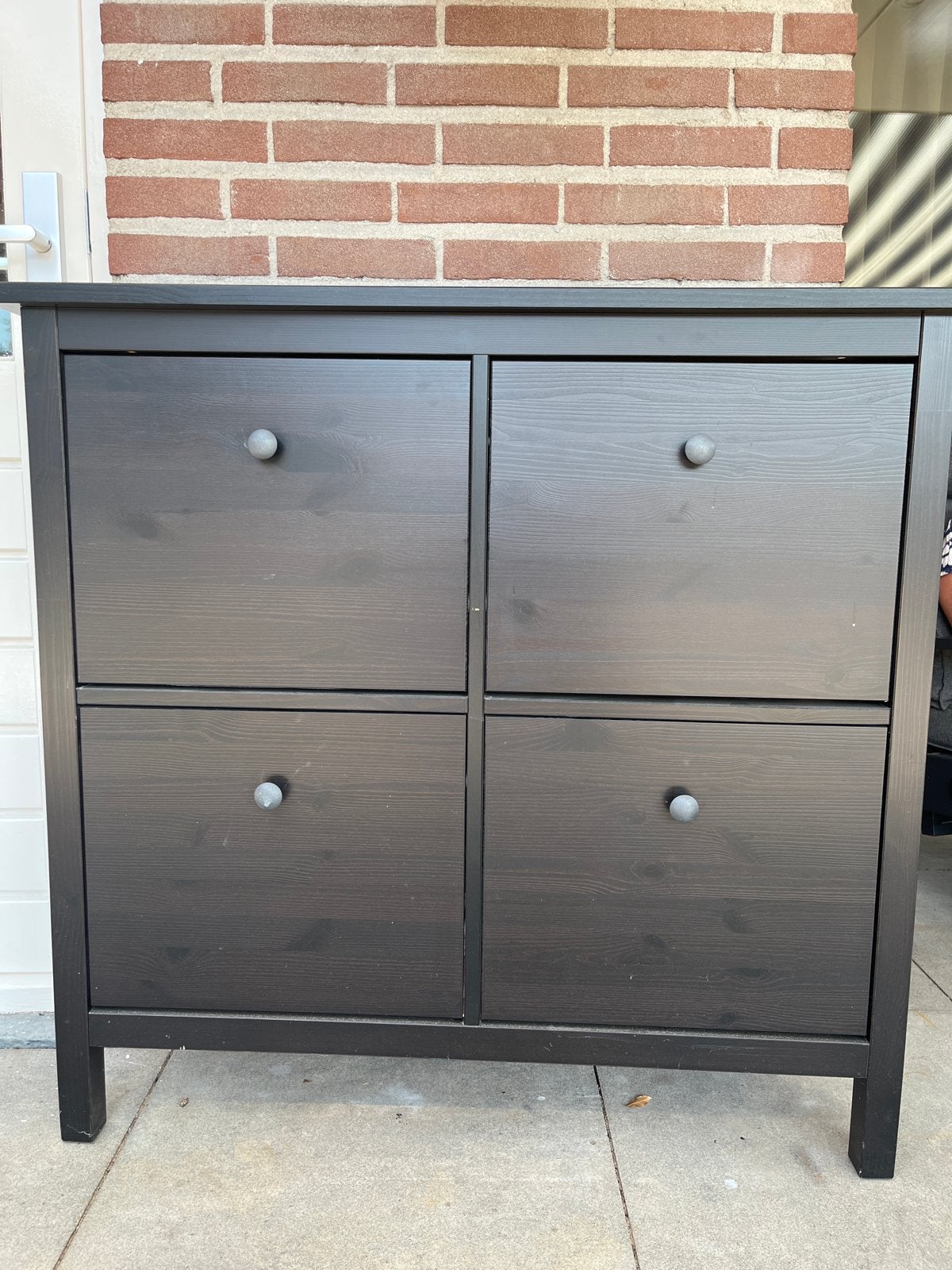 Donkerbruine IKEA Hemnes schoenenkast met 4 vakken, Ophalen, Gebruikt