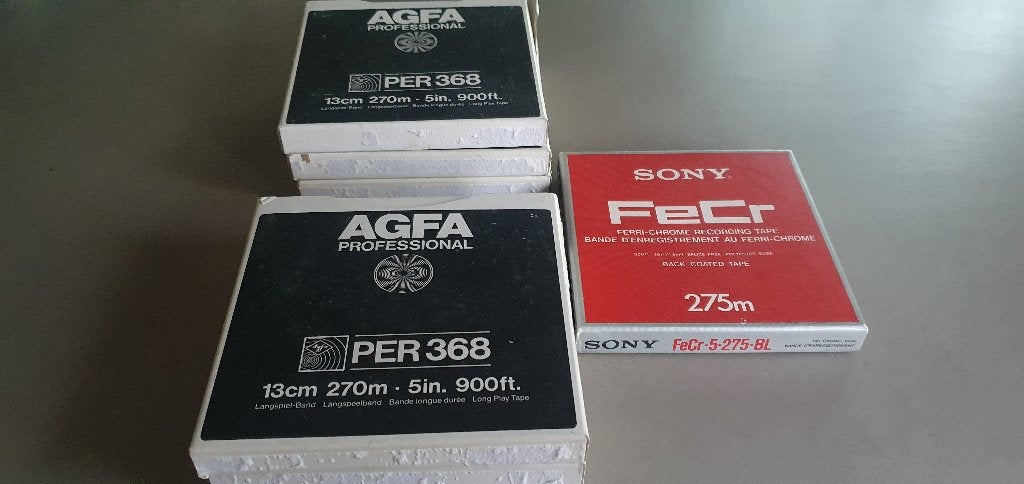 Agfa Per 368 audio tapes gebruikt in doos, Ophalen of Verzenden, Gebruikt