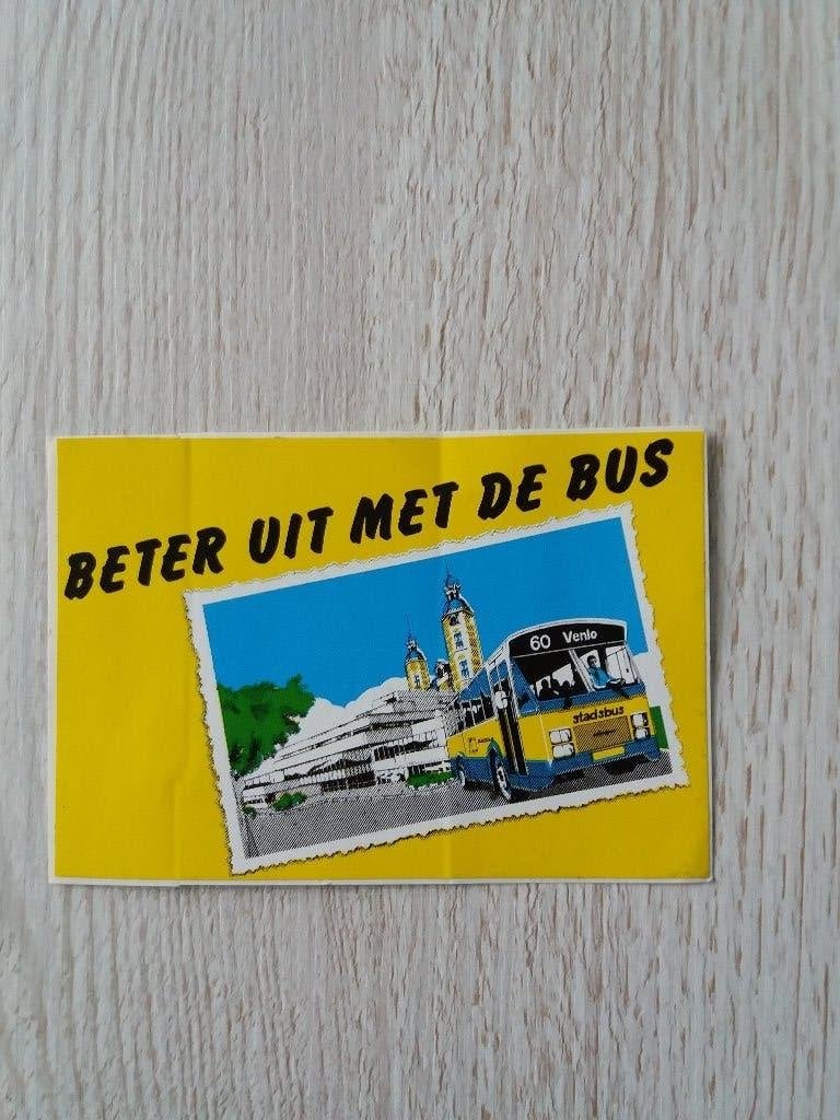 sticker beter uit met de BUS 60 Venlo stadsbus, Ophalen of Verzenden, Zo goed als nieuw, Bedrijf of Vereniging