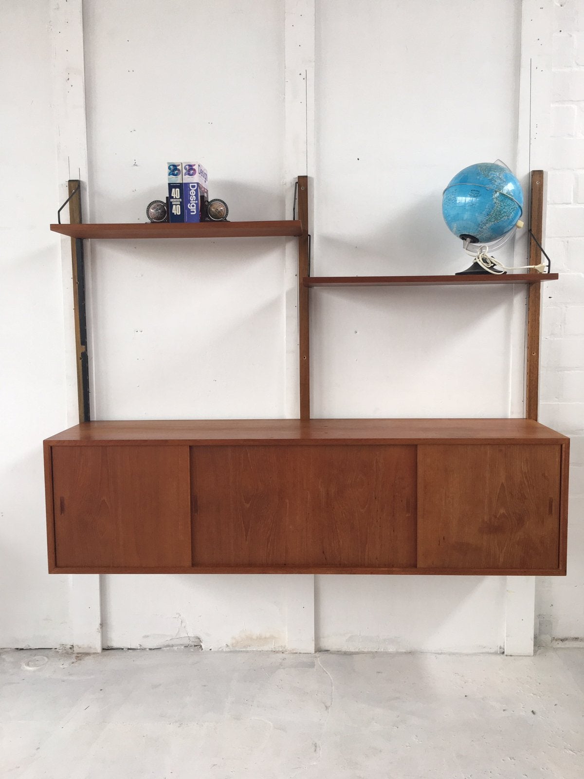 Poul Cadovius by Royal System vintage modulair wandsysteem, Gebruikt, 150 tot 200 cm, Teakhout, Met lade(s)