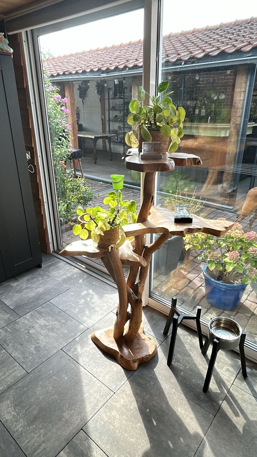 Unieke houten decoratie standaard, Huis en Inrichting, Woonaccessoires | Overige, Ophalen, Hout, Bruin, Landelijk