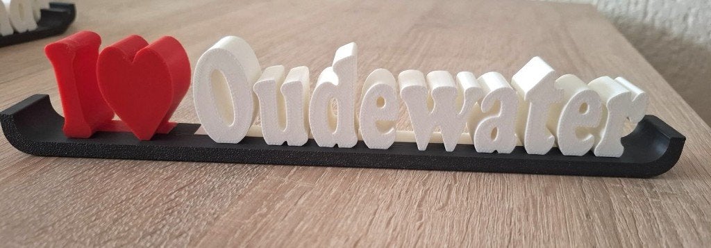 Decoratiestuk I Love Oudewater in 3D, Ophalen of Verzenden, Nieuw, Overige typen