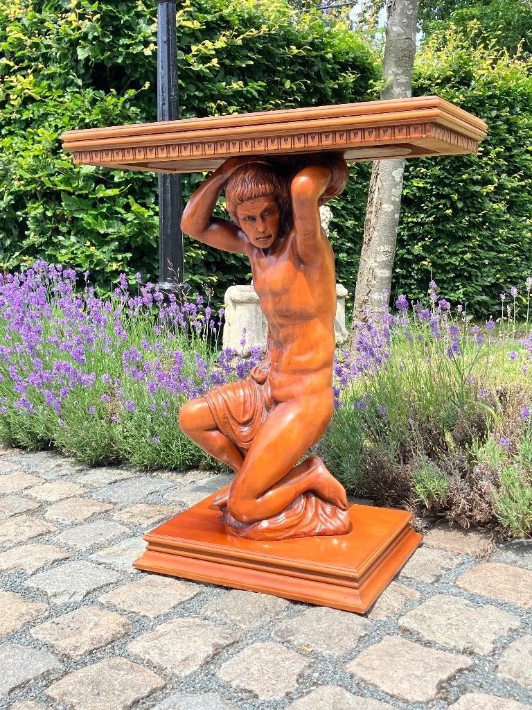 Vintage Italiaanse sculpturale sidetable of tv tafel, Ophalen, 50 tot 100 cm, Zo goed als nieuw, 25 tot 50 cm