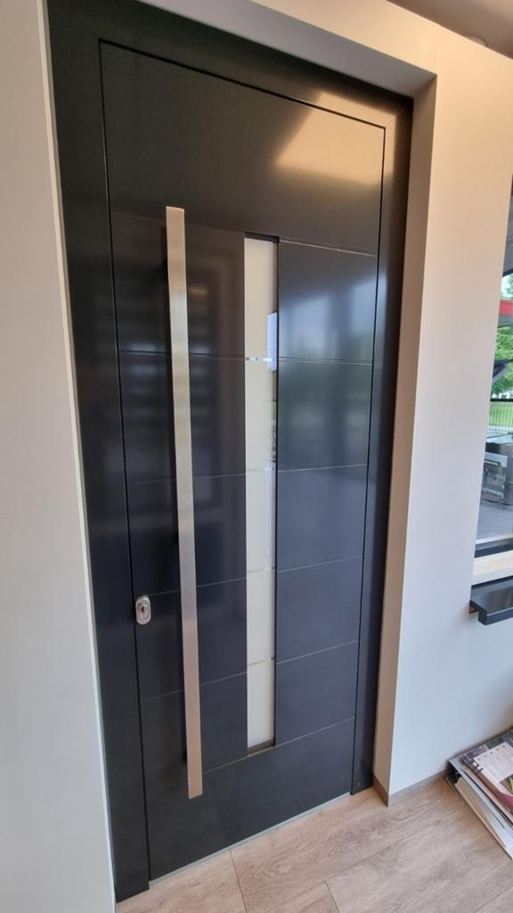 Aluprof voordeur - Moderne uitstraling, 215 cm of meer, Metaal, Ophalen, 100 tot 120 cm