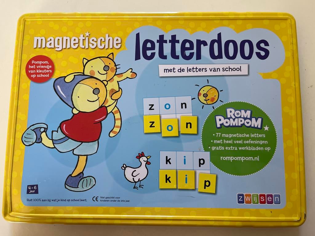 Magnetische Letterdoos RomPomPom - Leren Lezen en Spellen, Kinderen en Baby's, Speelgoed | Educatief en Creatief, Ophalen of Verzenden