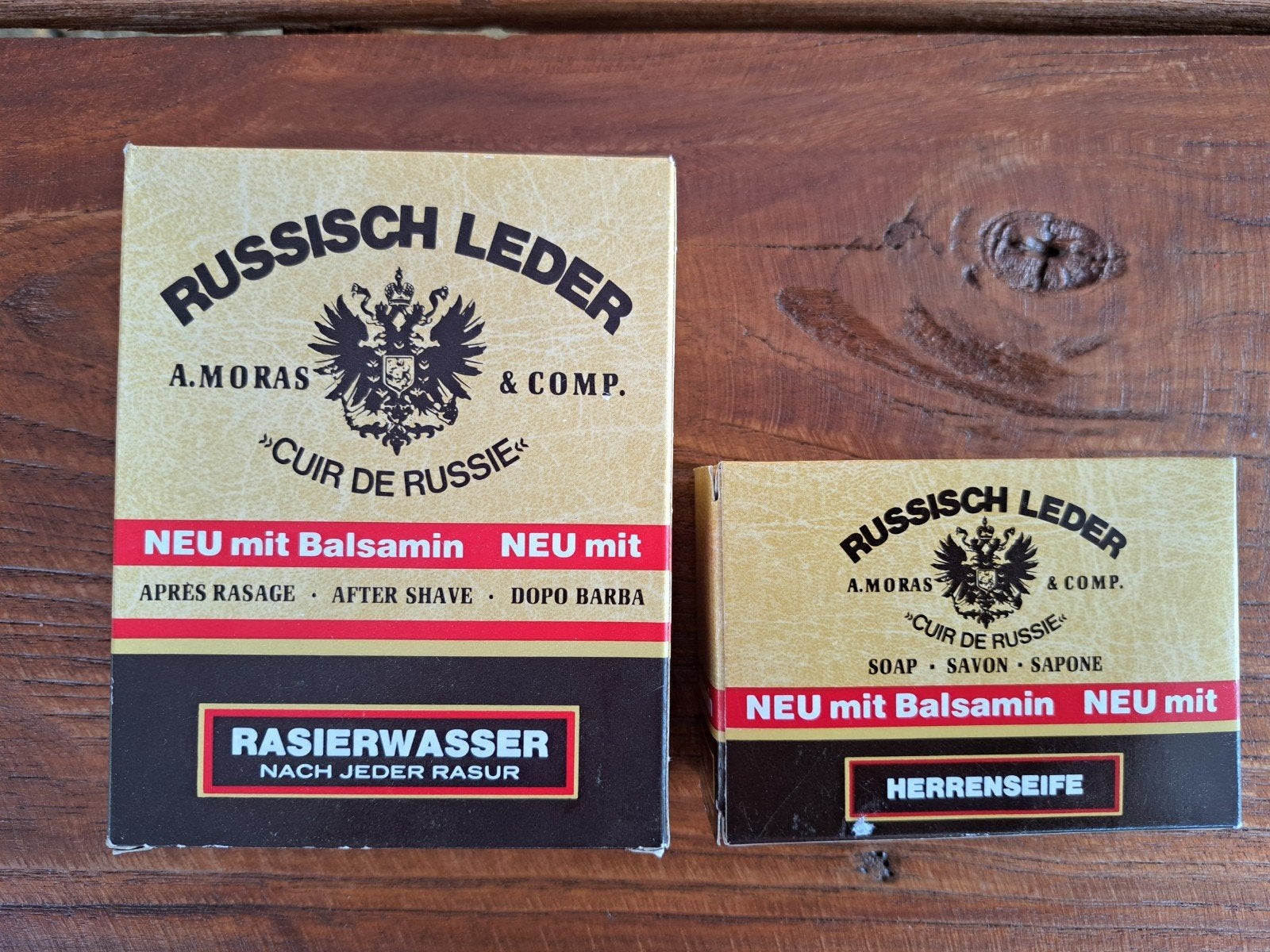Vintage Russisch Leder Aftershave & Zeep Set - Nieuw, Ophalen of Verzenden