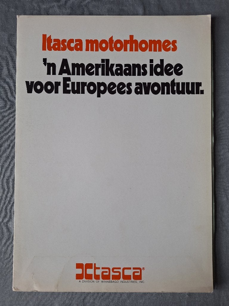 Brochure/map ITASCA MOTORHOMES - 1978 NL, Ophalen of Verzenden, Gelezen, Overige merken