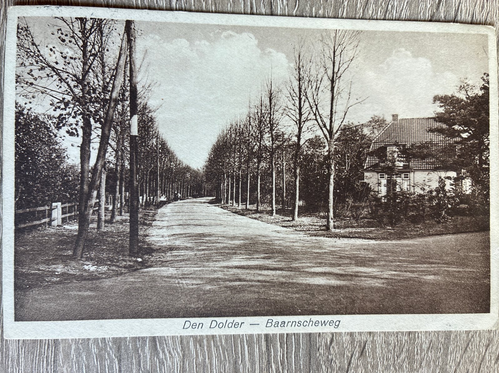Oude ansichtkaart Den Dolder - Baarnscheweg (1945), Ophalen of Verzenden, 1940 tot 1960, Gelopen, Utrecht