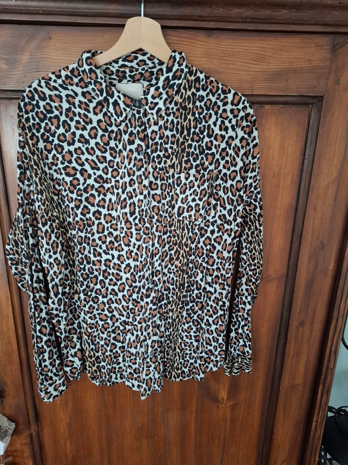 Scotch & Soda Maison Scotch Blouse met Luipaardprint, Kleding | Dames, Maat 42/44 (L), Scotch & Soda, Zo goed als nieuw, Meerkleurig