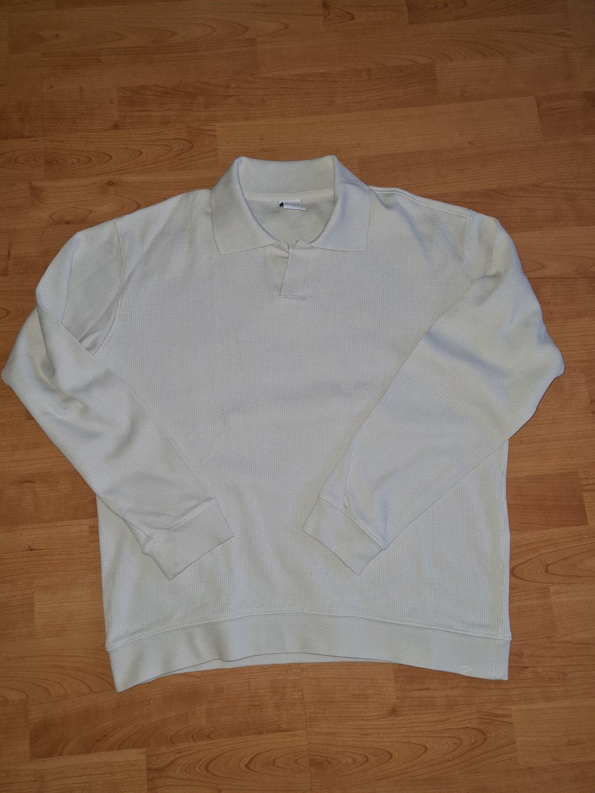 Zara Trui - Beige Wafelstructuur Polo Sweater Maat S, Kleding | Heren, Beige, Ophalen of Verzenden, Zo goed als nieuw, Zara Man