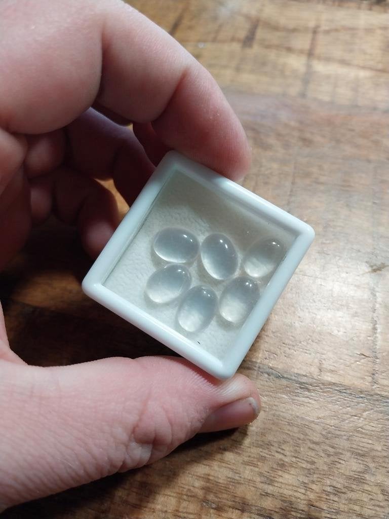 Ovale rozekwarts cabochons goudsmid, Ophalen of Verzenden, Zo goed als nieuw