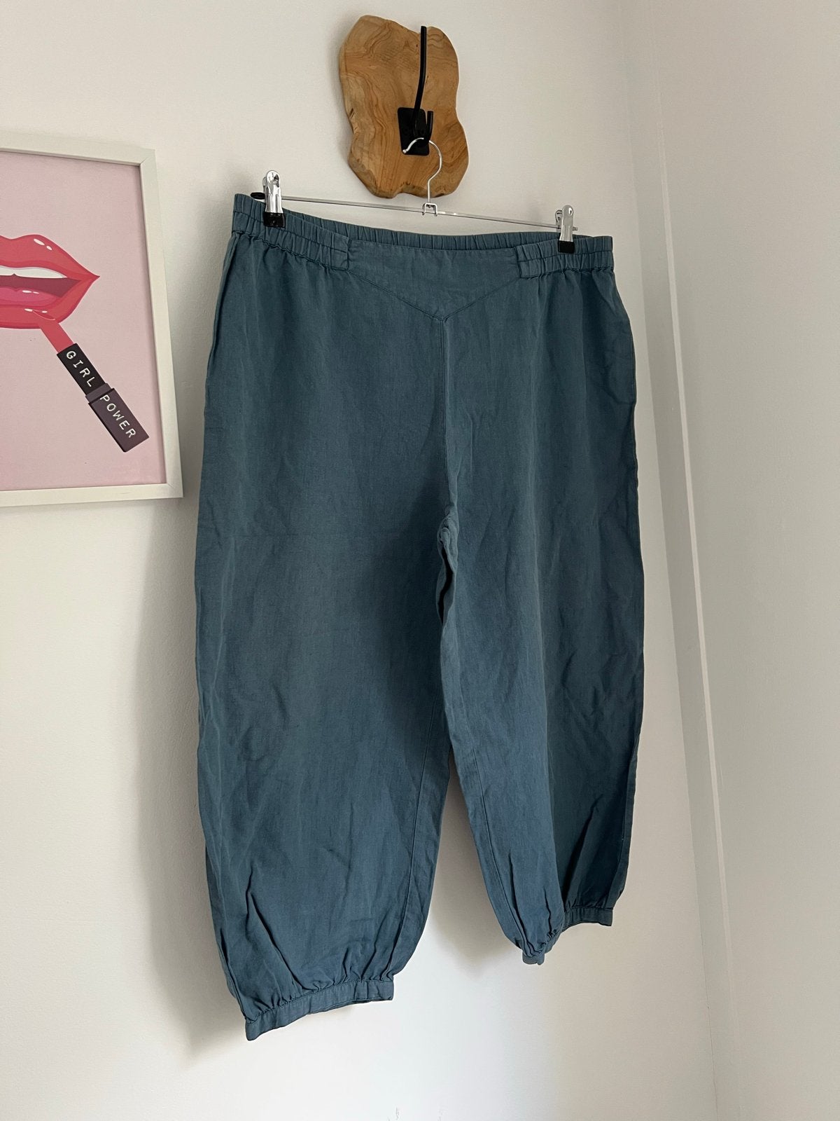 Gudrun Sjoden wijde broek linnen/katoen mix, maat L, Kleding | Dames, Eu, Maat 42/44 (L), Ophalen of Verzenden, Zo goed als nieuw