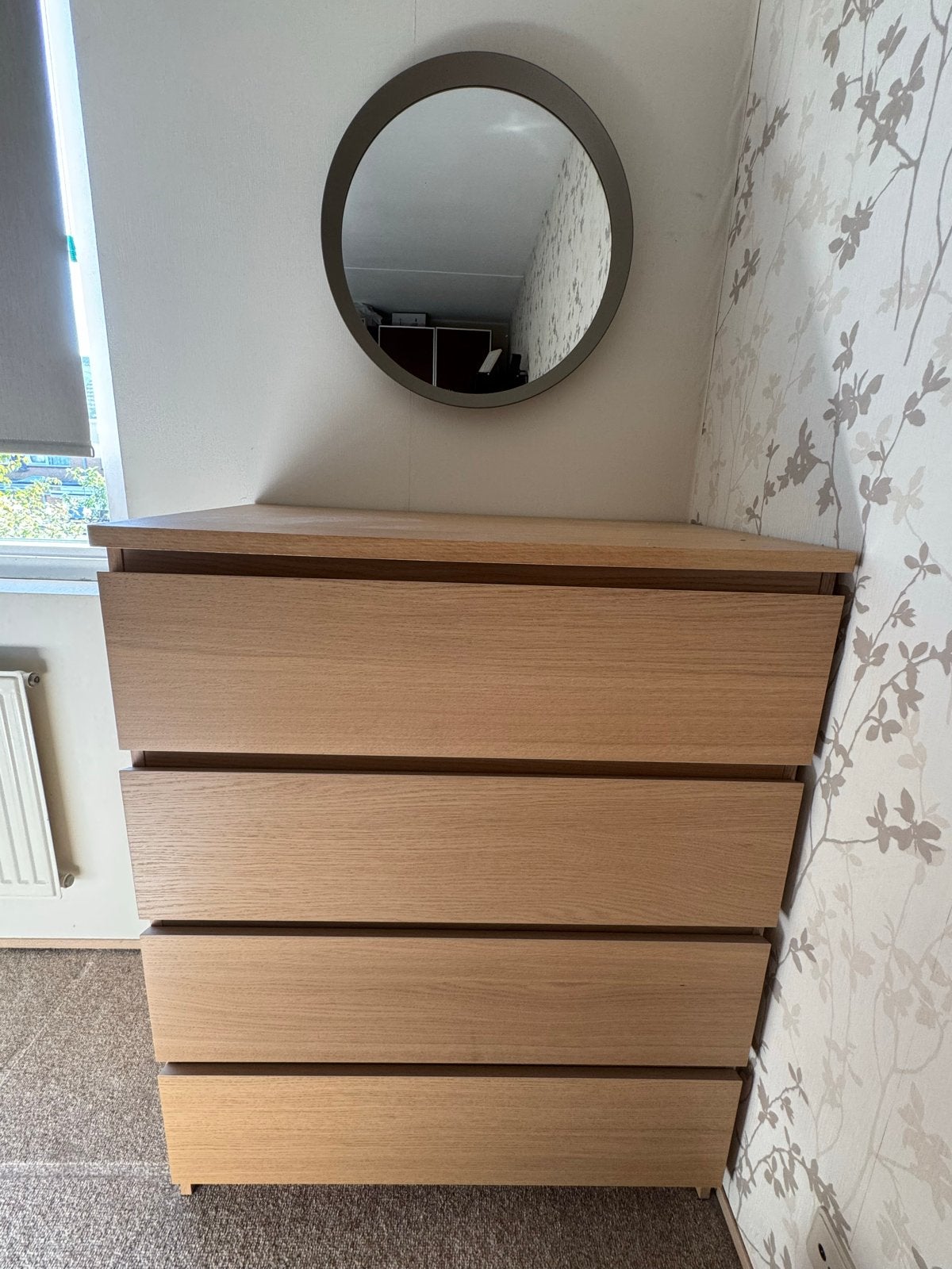 Ikea malm ladekast met 4 laden, Gebruikt, 100 tot 150 cm, 3 of 4 laden, 25 tot 50 cm