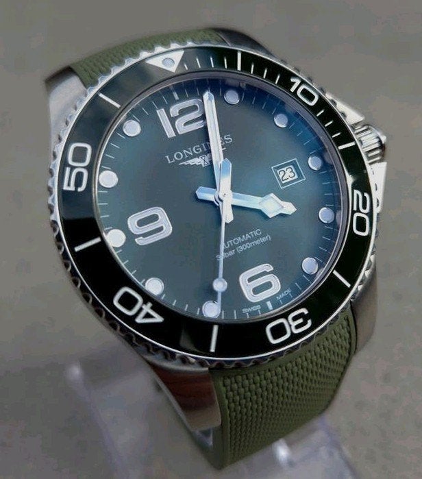 Longines Hydroconquest 43mm  - full-set, Ophalen of Verzenden, Zo goed als nieuw, Zwart, Android