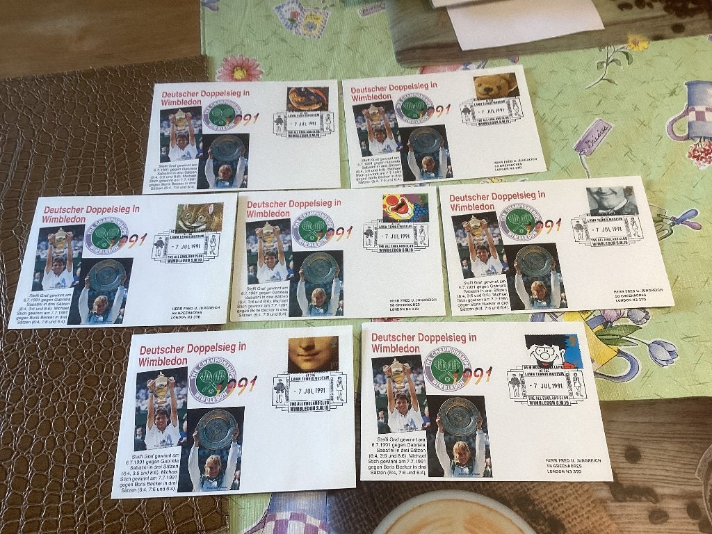 No4695 Wimbledon 7 fdc 7 juli 1991 Heb ook Nederland jaargan, Ophalen of Verzenden, Onbeschreven, Nederland
