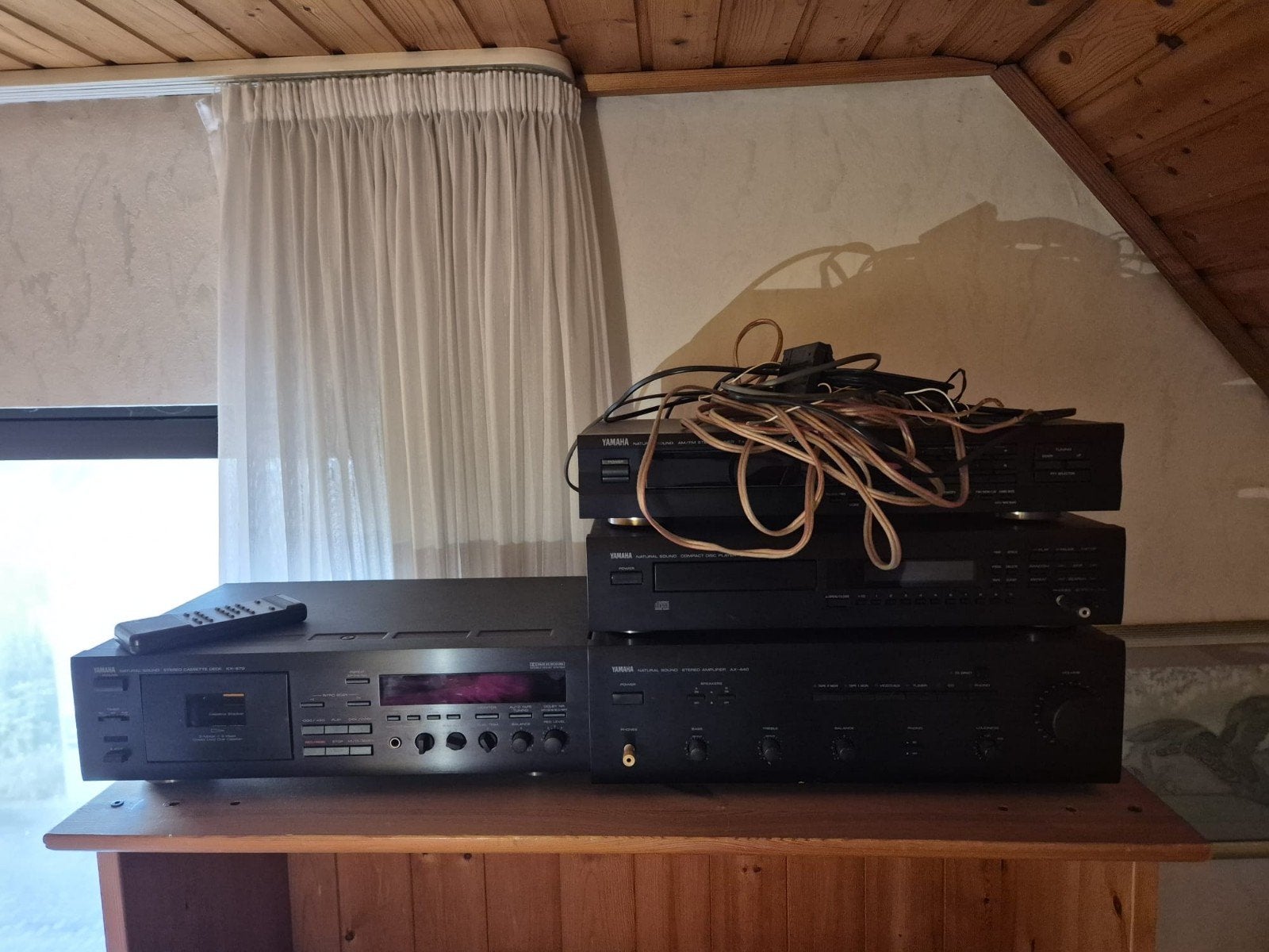 Yamaha Stereo Set met ASW Cantus ML II Speakers, Ophalen, Gebruikt, Cassettedeck, Losse componenten