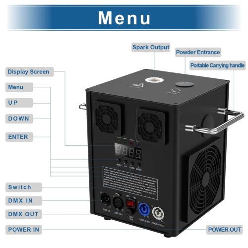 DJLicht 600W Sparkular Sterretjes machine Koudvuur machine, Geluidgestuurd, ., Overige typen, Nieuw