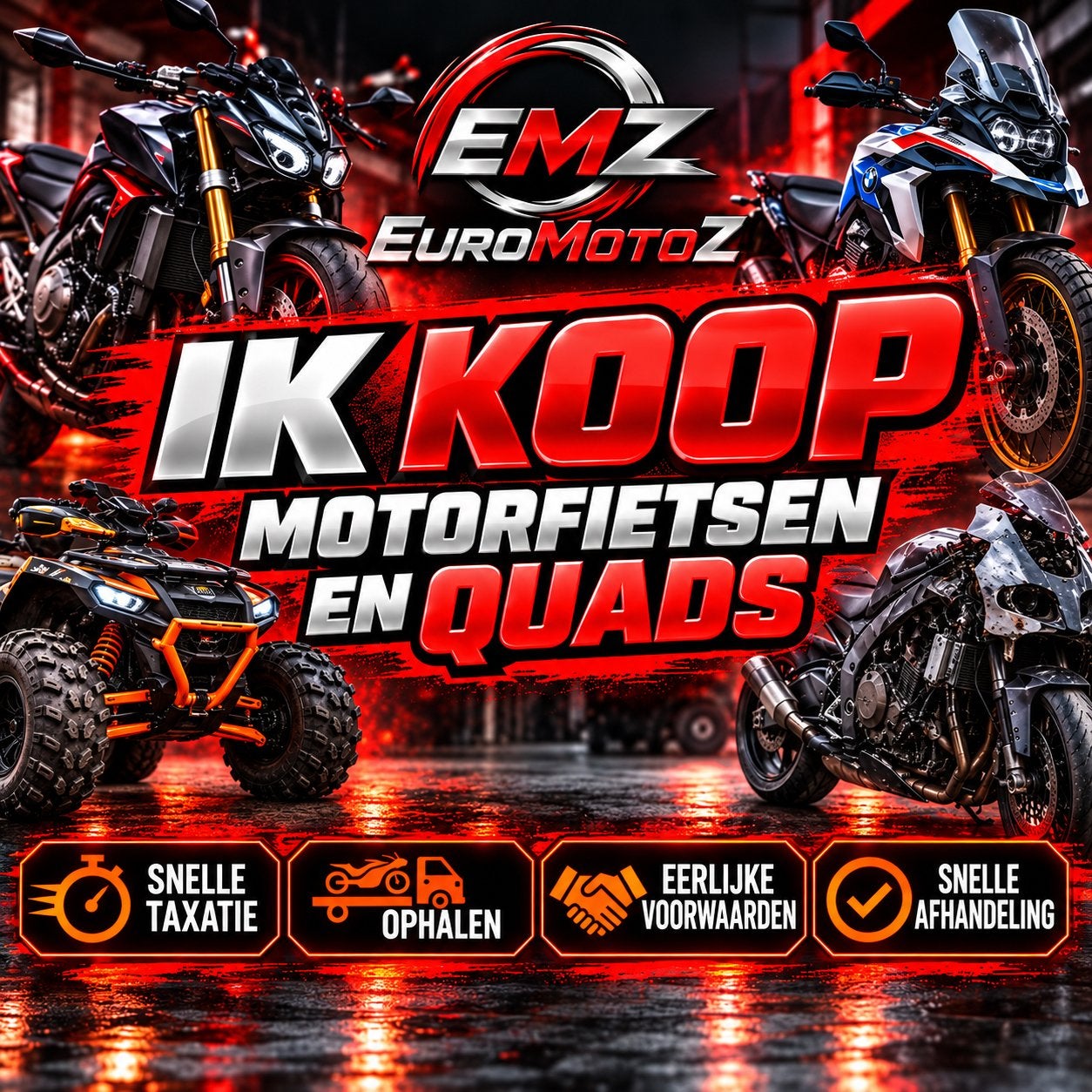 MOTORFIETS OF QUAD TE KOOP?, Motoren, Ophalen